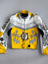 Vintage Etch Leder’s Riding Gare Pure Leather Motorcycle Racing Jacket (Paded) (S/M)