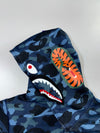A Bathing Ape | Blue Camo Shark Full-Zip Hoodie(L)