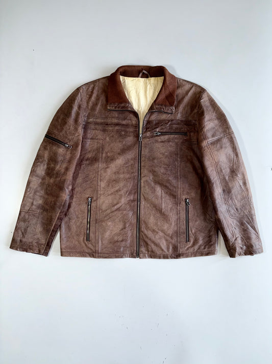 Premium Original Pure Leather Jacket (2XL)