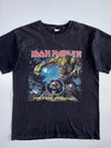 Iron Maiden The Final Frontier Album Graphic Band vintage T-Shirt Faded Black (L)