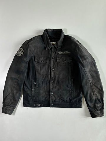 Harley-Davidson Waxed Cotton Trucker Padded Jacket (XL)