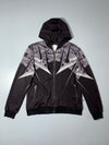 Philipp Plein “Illegal Fight Club” Snake Print Hooded Track Jacket – Black, Straight Cut (L)