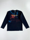 Radar/Sonar Disc Graphic With Blue Octopus Tentacles Full Sleeves Tee (L)