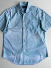Polo Ralph Lauren Slim Fit Checked Shirt Teal/Navy Plaid, Half Sleeve (M)