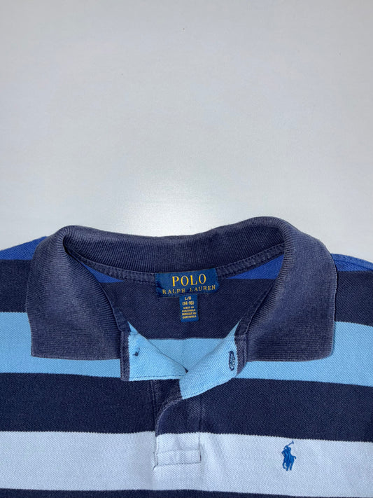 Polo Ralph Lauren Vintage Multi-Stripe Cotton Polo T-Shirt (S)