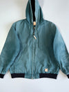 Vintage Carhartt Inspired Hard Cotton Canvas WIP Hooded Jacket (2XL)