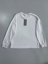 Adidas | The Three Stripes Longsleeve White | (XL)
