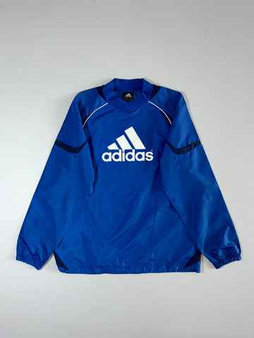 Adidas Blue Pullover Track Top (V-Neck) ,(L)