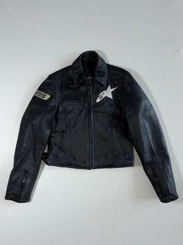Alpinestars “Racing Ahead” Black Leather Moto Jacket (44) (XS)