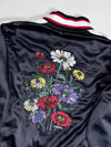 Izzue Floral Embroidered Reversible Sukajan Bomber Jacket – Black (XS)
