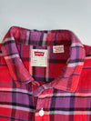 Levi's Plaid Flannel Button-Up Shirt – Red/Purple (S)