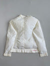 Reebok Classic Lightweight Zip Jacket Off-White with Lion Crest Women’s (S)