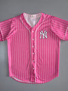 NY Yankees Pinstripe Baseball Jersey – Pink (L)