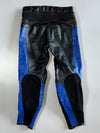 Goyamoto Blue/Black Leather Motorcycle Pants With Sliders  (W:34|L:40)