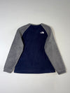 The North Face Navy & Grey Raglan Fleece Sweatshirt (XS)