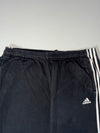 Adidas Essentials 3-Stripes Black Fleece Joggers – (W:37) (L:41)