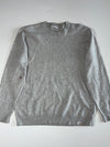 Carhartt WIP Grey Heather Crewneck Knit Sweater with Square Hem Label (M)