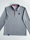 Puma Sportlifestyle Tipped Collar Long Sleeve Polo - Grey/Red (L)