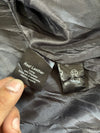 San Remo Vera Pelle Black Distressed Leather Jacket – Stand Collar & Cargo Pockets, Italian Label (XL)