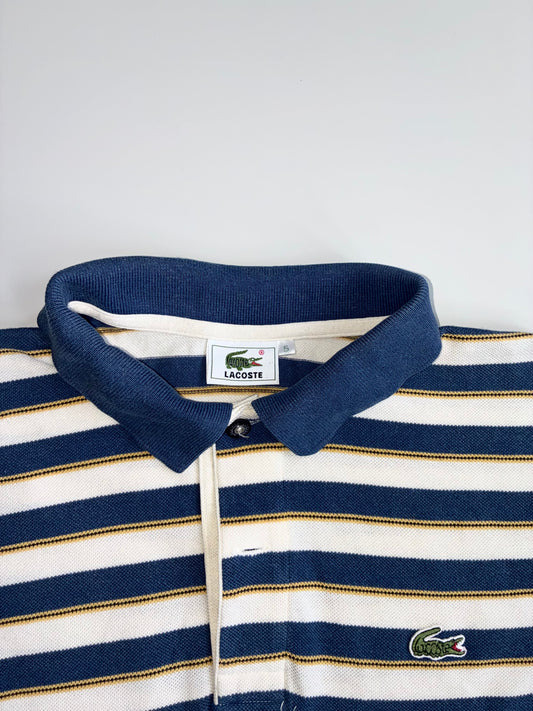 Lacoste Striped Polo Navy/White/Yellow (Xl)