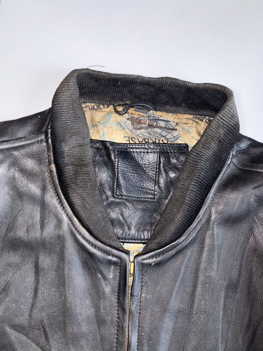 Super Premium Original Pure Leather Jacket (Print Inside)(XL)