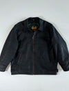 Pantera Vintage Heavy Black Leather Zip Jacket (2XL)
