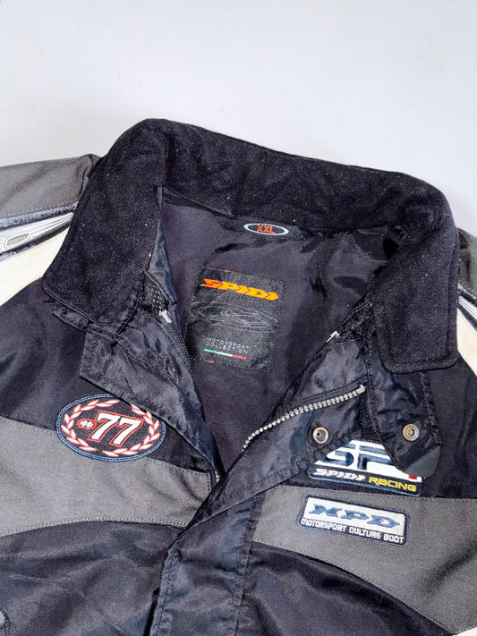 Spidi Racing “Motorsport Collection” #77 CE Armoured Textile Motorcycle Paded Jacket with Detachable Arm (XL/2XL)
