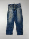 Levi's Premium Blue Wash Straight Leg Denim Jeans (W:34) (L:44)