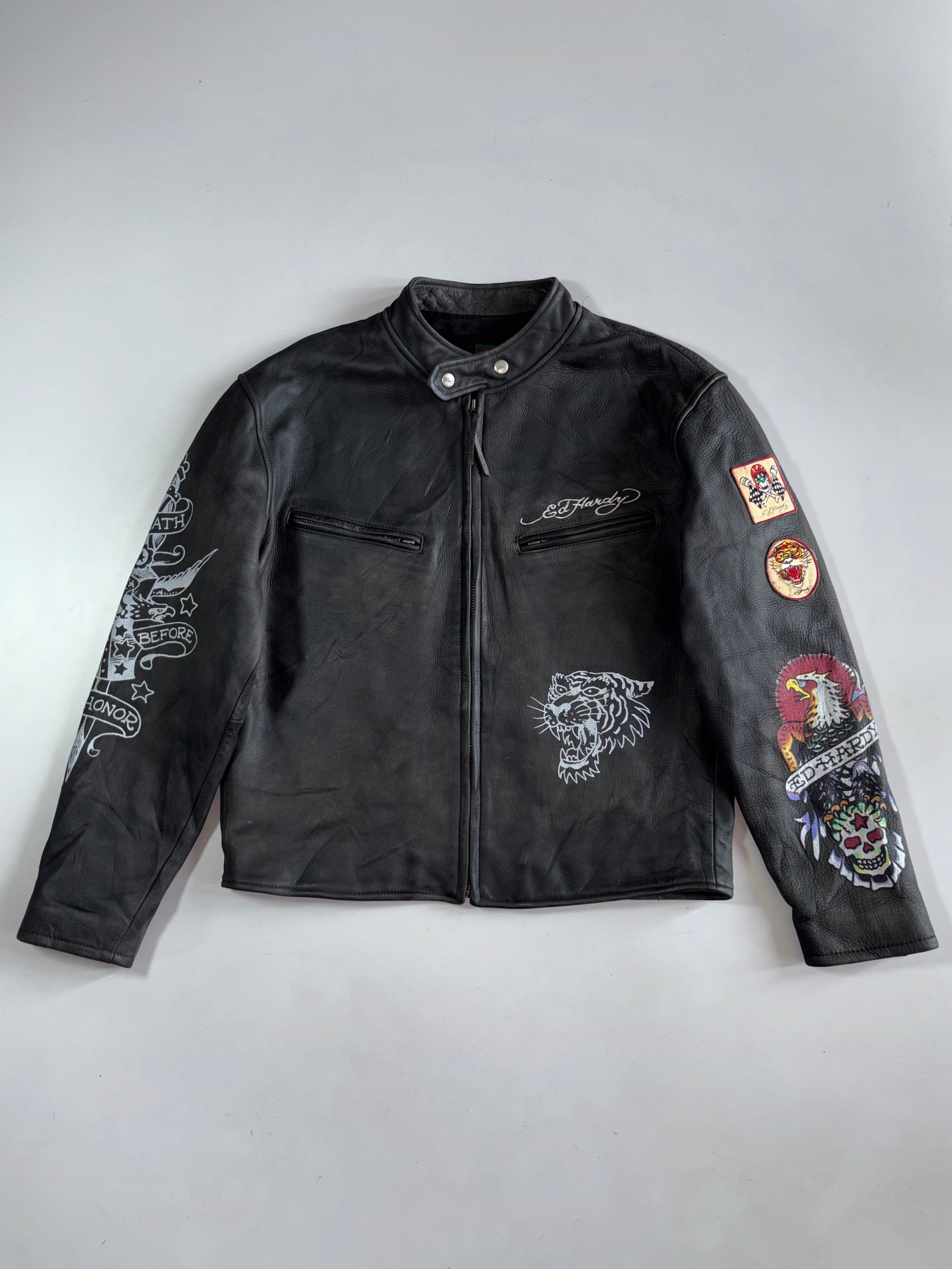 Ed Hardy by Christian Audigier | Tiger Tattoo-Print Pure Leather