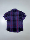 Burberry Nova Check Short Sleeve Shirt in Purple Women’s (S/M)