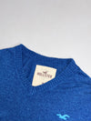 Hollister Knit V-Neck Sweater – Heather Royal Blue (M)