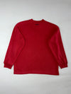 Vintage Ferrari Embroidered Shield Ribbed Sweatshirt – Red – (XL)