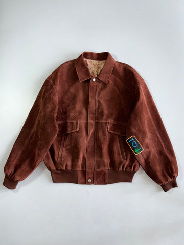 Vintage Premium Original Suede Leather Jacket (XL)