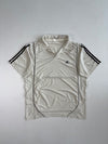 Vintage Adidas Off-White Textured Polo Jersey (Xl)