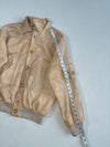 Vintage Gruno Et Chardin Beige Leather Bomber Jacket (M)