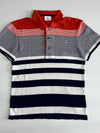Lacoste Colorblock Striped Polo – Red/Navy/White (S)