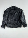 Vintage Exceed Black Leather Bomber Jacket (2XL)