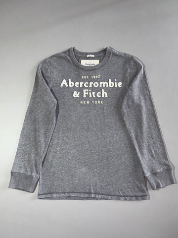 Abercrombie & Fitch Appliqué Logo Long Sleeve Tee (M)