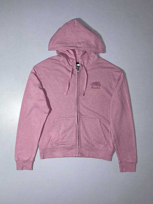 Roots Essential Full-Zip Hoodie – Dusty Pink (S)