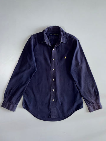 Ralph Lauren Long Sleeve Button-Up Shirt | Yellow Pony Logo | Navy (L)