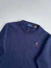 Polo Ralph Lauren Navy Multicolor Pony Crewneck Knit Sweater (S)