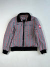 Vintage Fairwhale Red Navy Gingham Check Bomber Jacket (M)