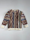 Purely Australian Multicolour Striped Textured Knit Crewneck Sweater (XXS)