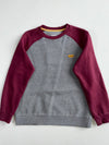 Levi’s Grey Maroon Raglan Crewneck Sweatshirt(XS)