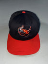Pacific Headwear 474F Bull Logo Baseball Team Flexfit Cap – Black/Orange #40 (50cm)