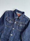 Dickies Raw Indigo Denim Trucker Jacket – Leather Patch (S)