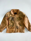 Vintage Winlit Metallic Patchwork Leather Jacket (L)