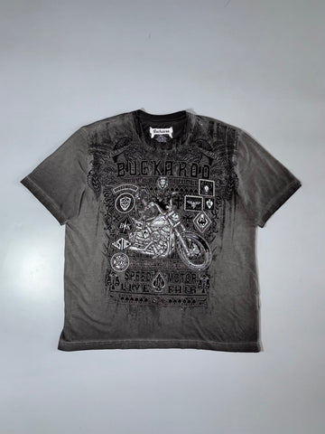 Buckaroo American Motorcycle Graphic Tee Washed Grey/Black (XL)