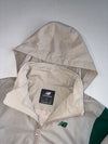 New Balance Beige & Green Colour-Block Hooded Windbreaker Jacket(Xs)