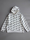 Supreme Box Logo Repeat Hoodie White Black Allover Print (M)